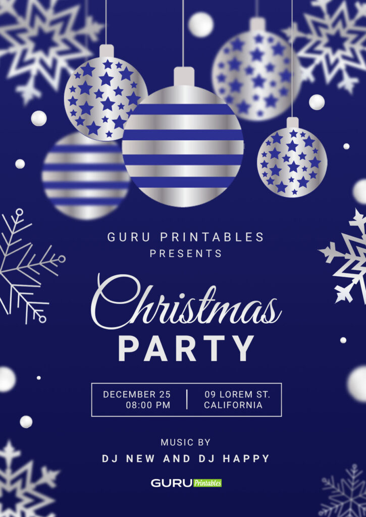 Blue-and-White-Christmas-Invitation