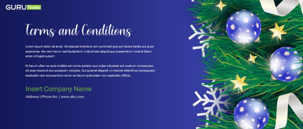 Christmas Gift Certificate Back