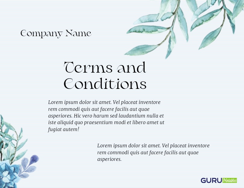 Modern Floral Gift Certificate Back