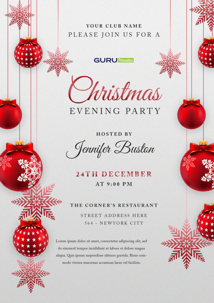 Red-and-White-Christmas-Party-Invitation