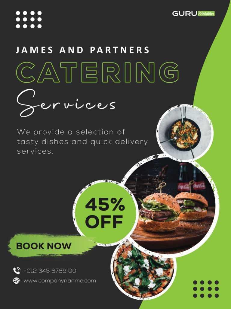 Black-Green-Catering-Flyer-Template