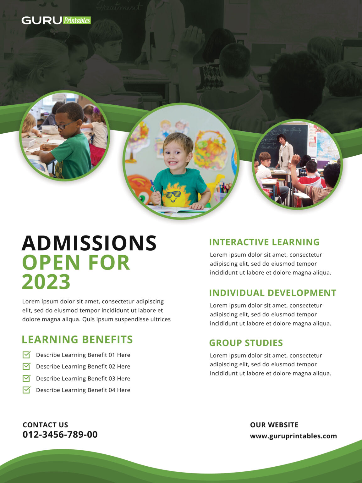 Home Lesson Flyer Samples Printable Education Flyer Template - Guru Printables