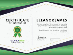 Creative Internship Certificate Template - Guru Printables