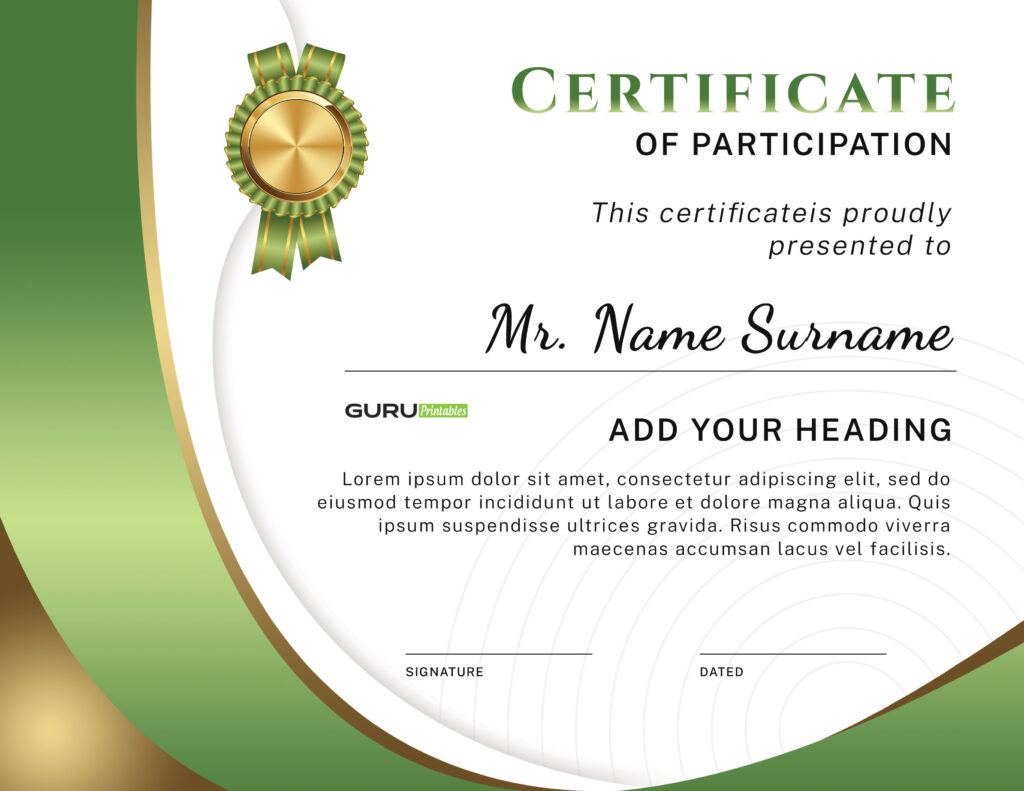 Customized-Participation-Certificate-Template