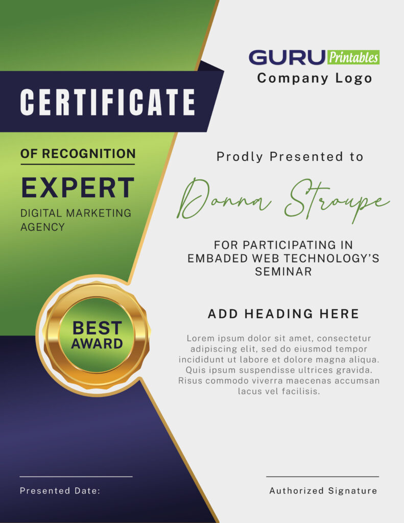 Elegant-Recognition-Certificate-Design