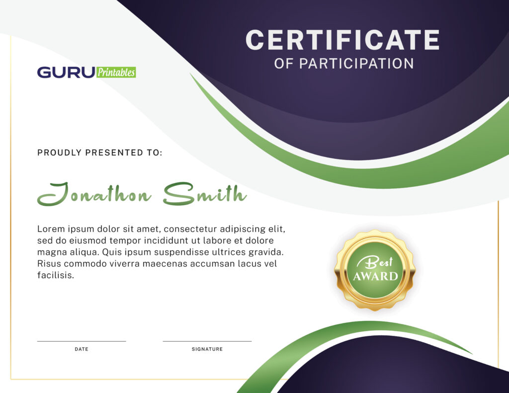 Professional-Certificate-of-Participation-Template
