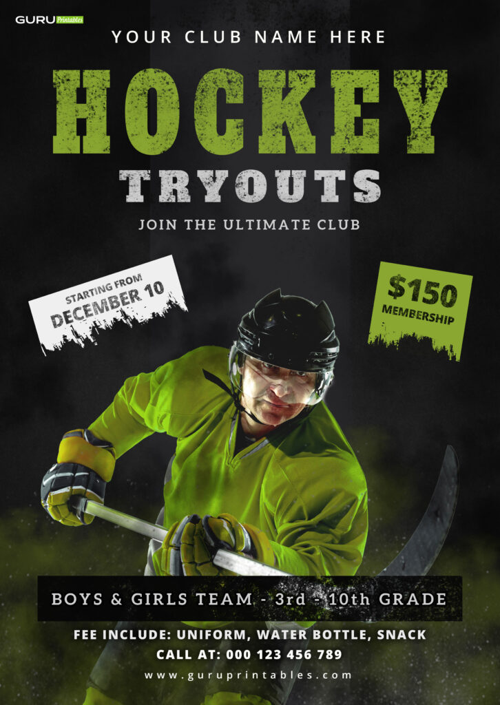 Hockey-Club-Membership-Flyer-Design